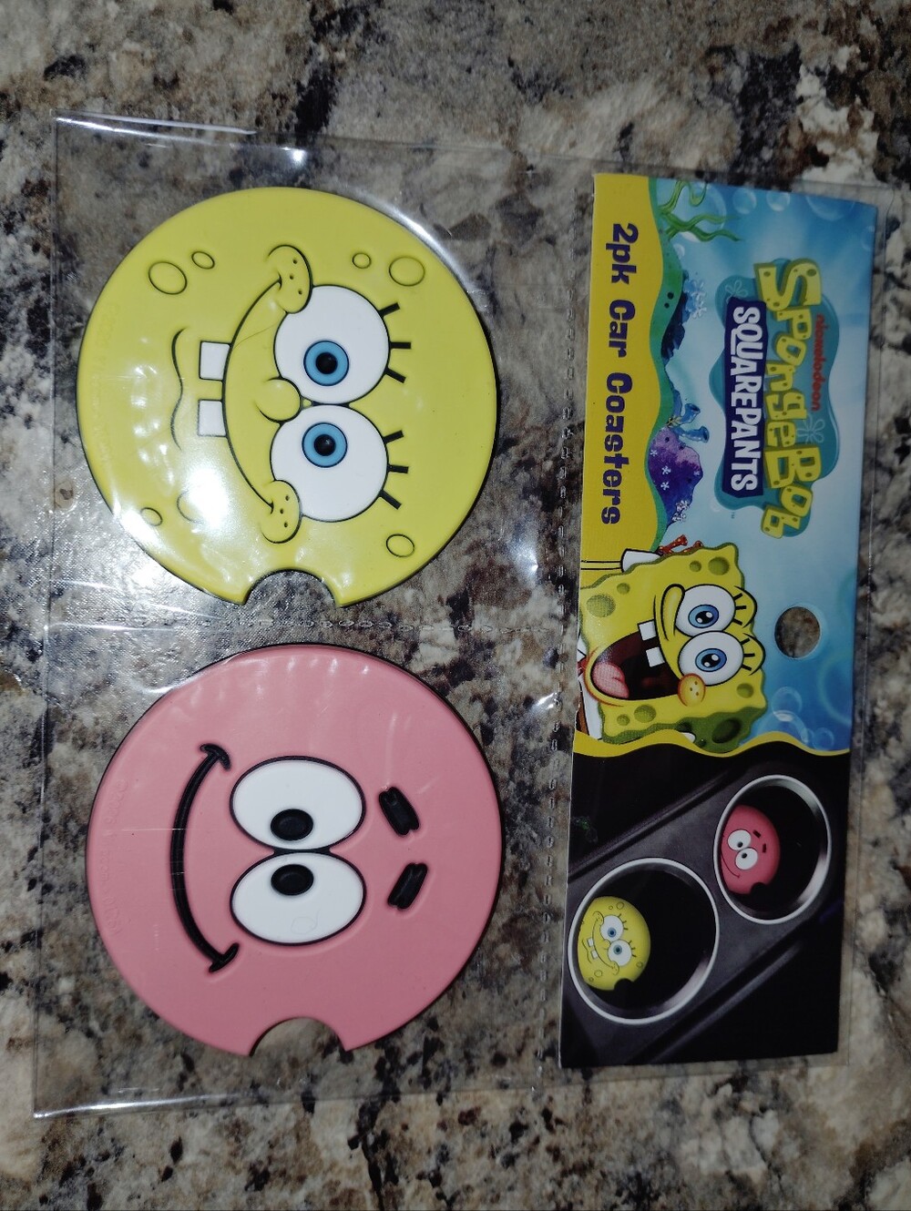 SpongeBob, Patrick & Garfield Car Coaster Set + Disney Stitch - Picture 4 of 5